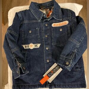 Boys Harley Davidson Denim Jacket Size 4